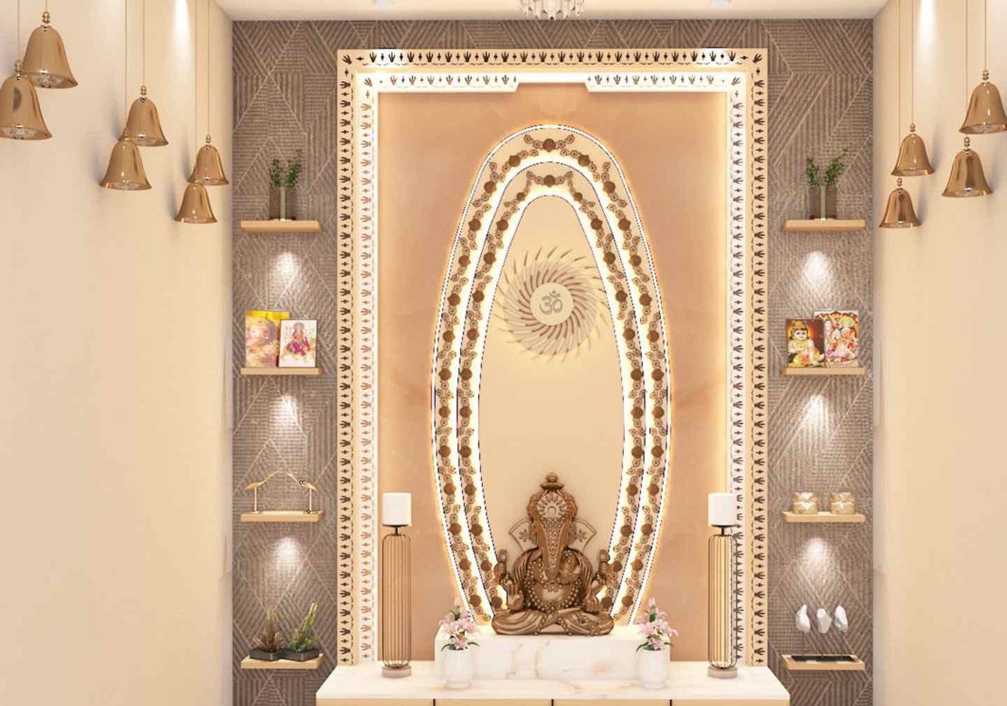 Middle Class Indian Style Pooja Room Designs Bonito Designs