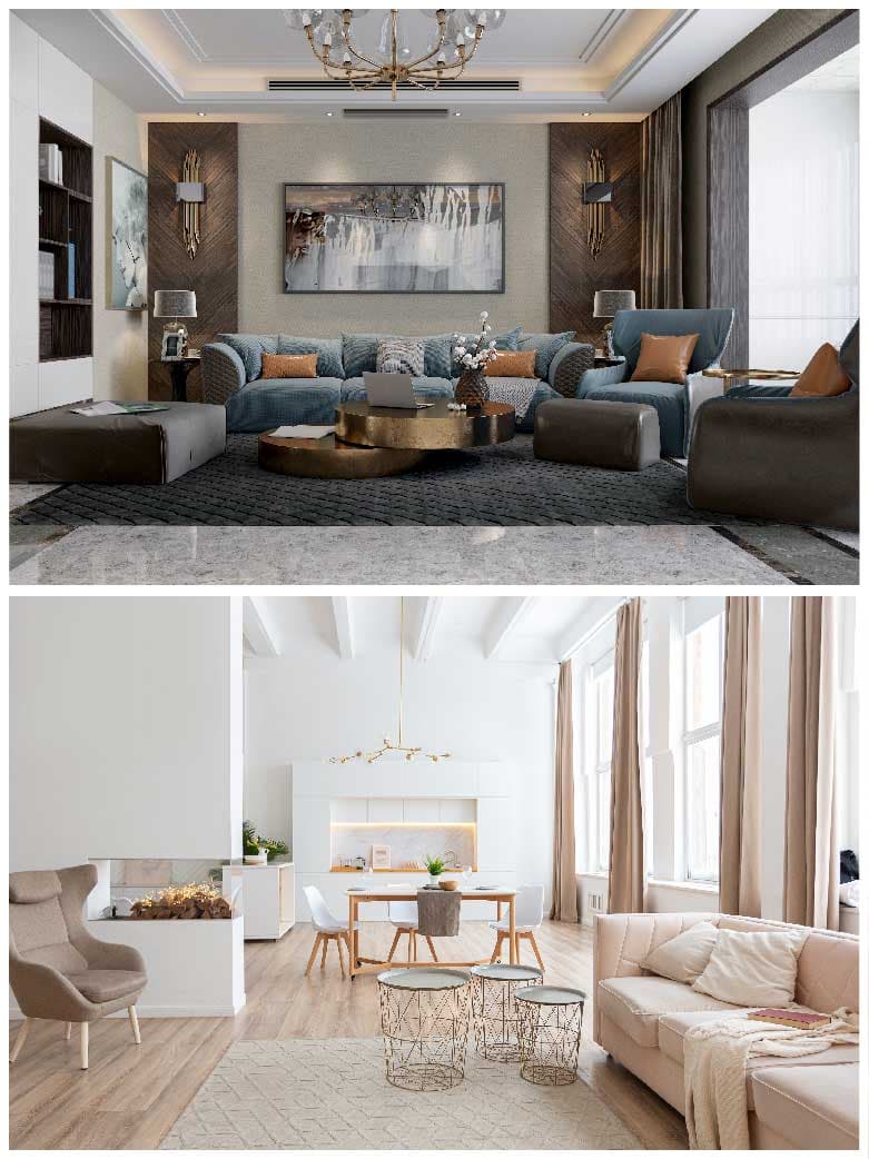 Modern European VS European styles interior designs [2023]