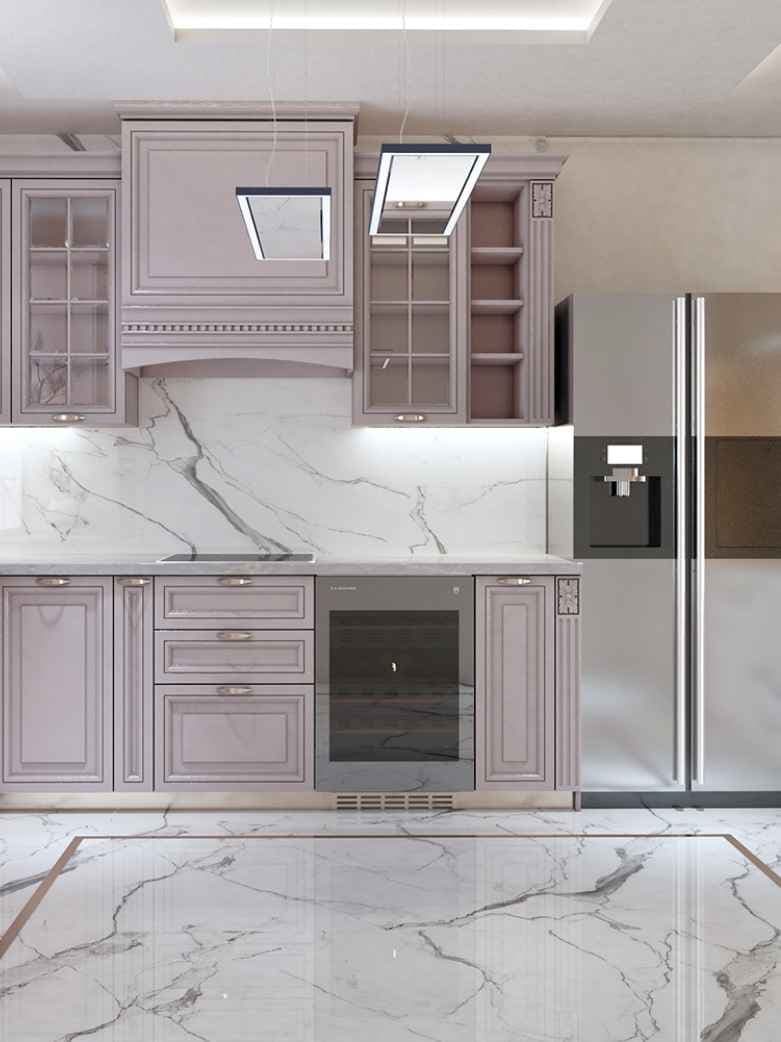 Elegant Kitchen: Upgrades for Your Home with White Marble Flooring!