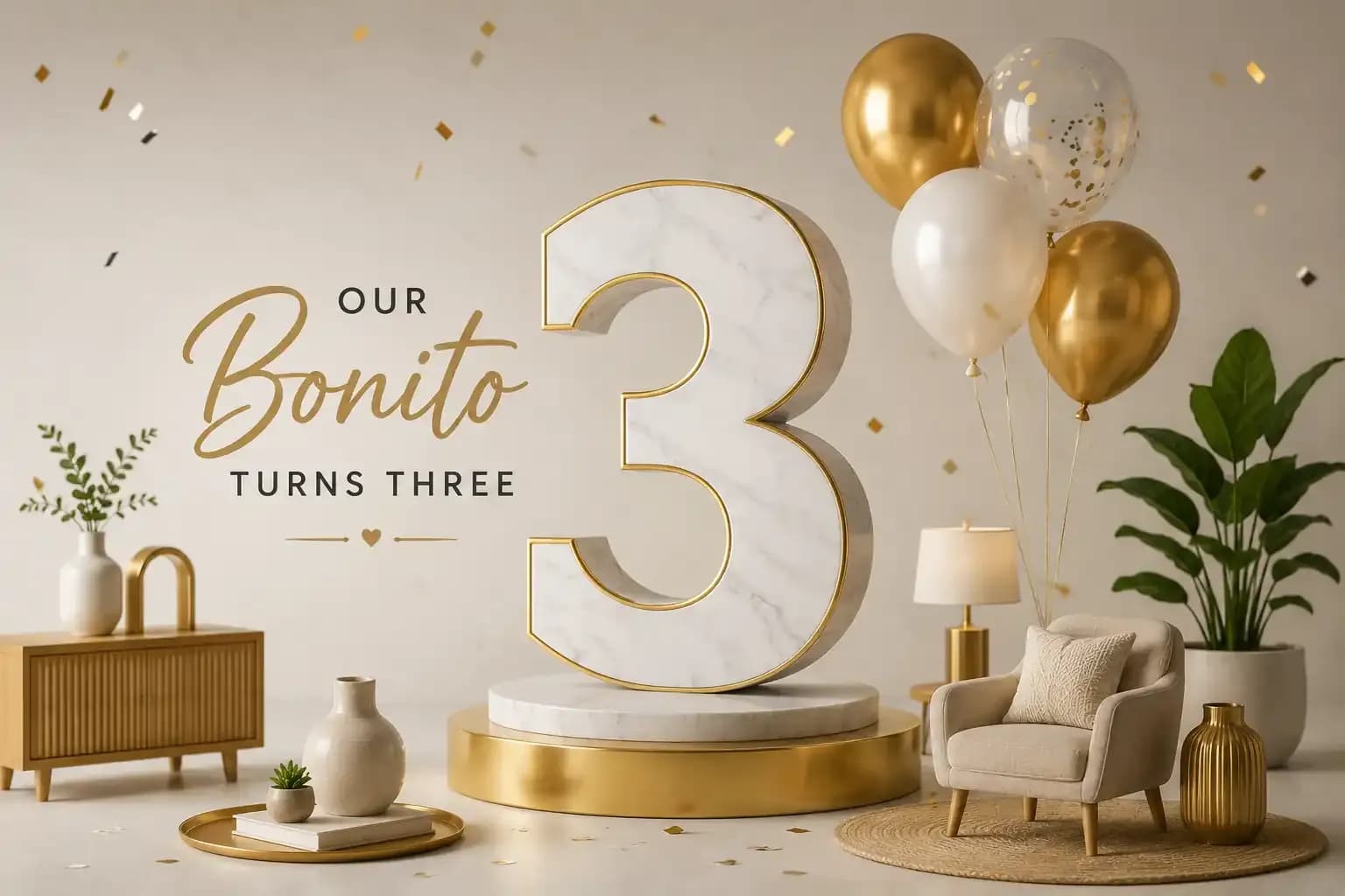 Our Bonito Turns Three