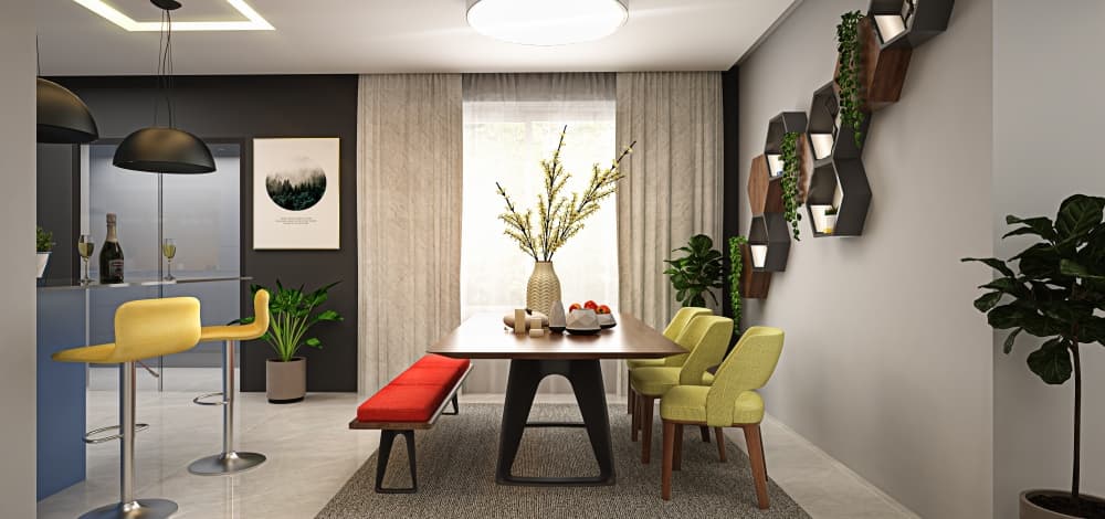 Beautifully Designed 3BHK Home Interiors by Bonito