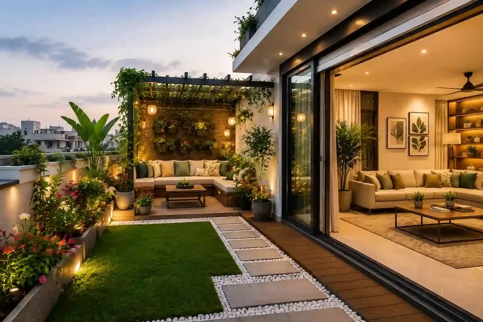 Interior Designing & Terrace Garden in North Bangalore for Mrs. Geetha