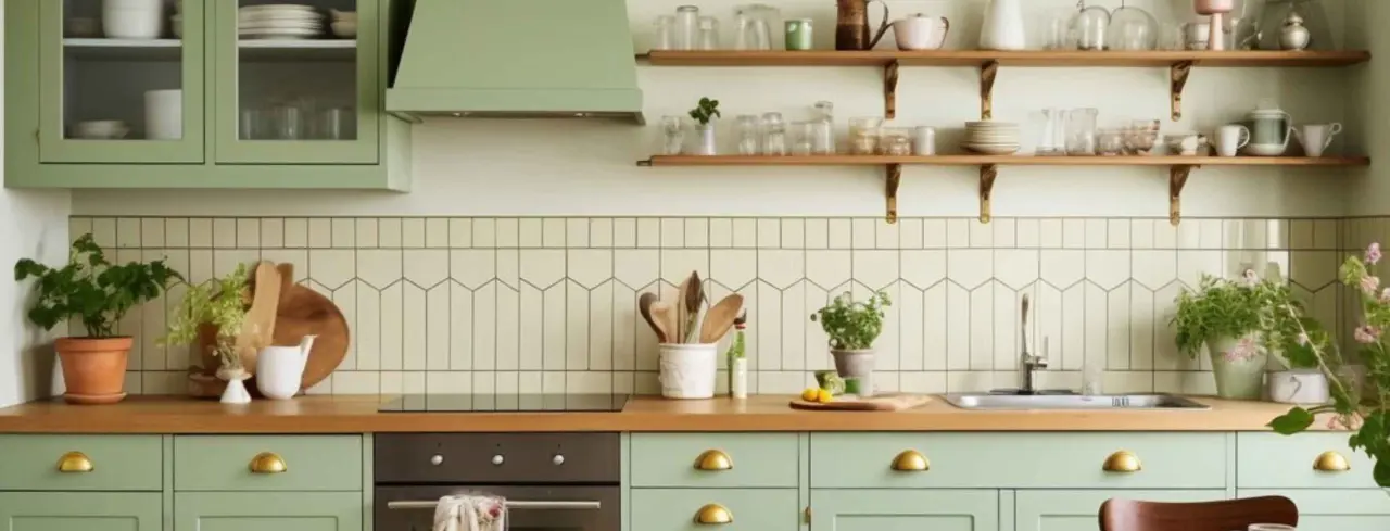 8 Creative Kitchen Wallpaper Ideas and Creative ways of using wallpaper in kitchen