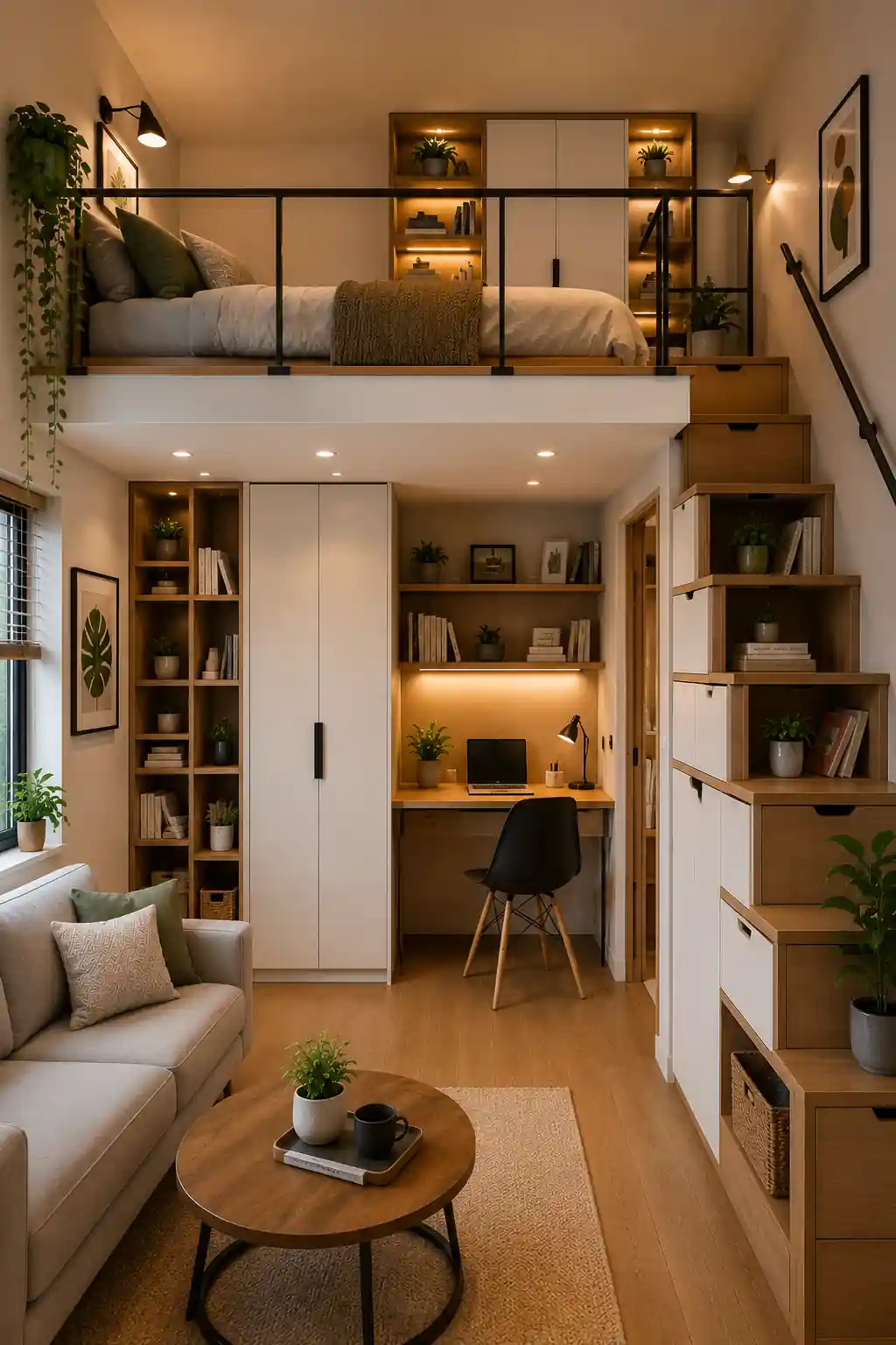 Loft Design ideas – Solving the storage space puzzle in its own unique way