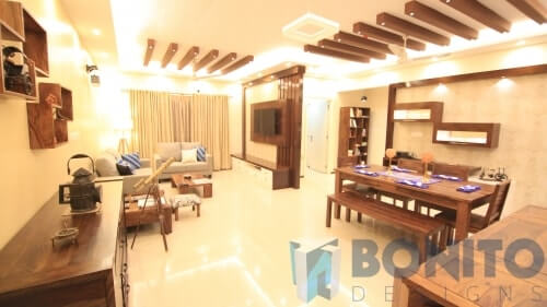 3BHK apartment interiors of young couple Snigdha and Arun