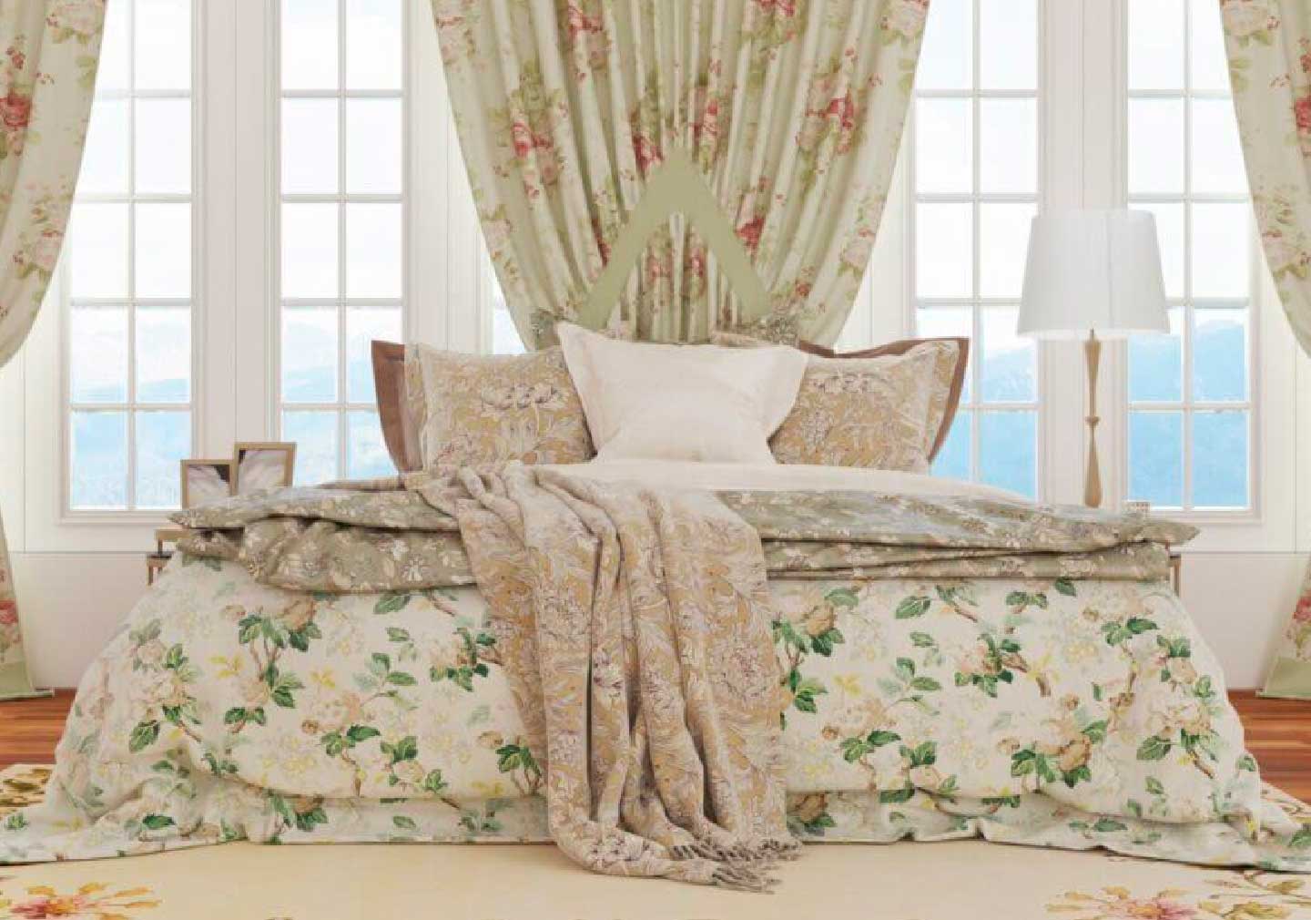 Printed Floral Upholstery Interior Design