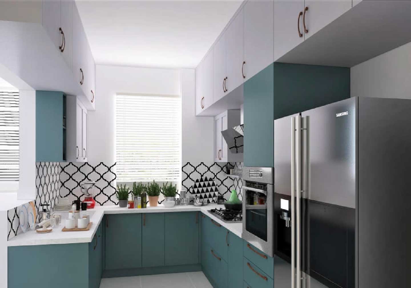 Decorative Pattern Stickers on Kitchen Tiles design