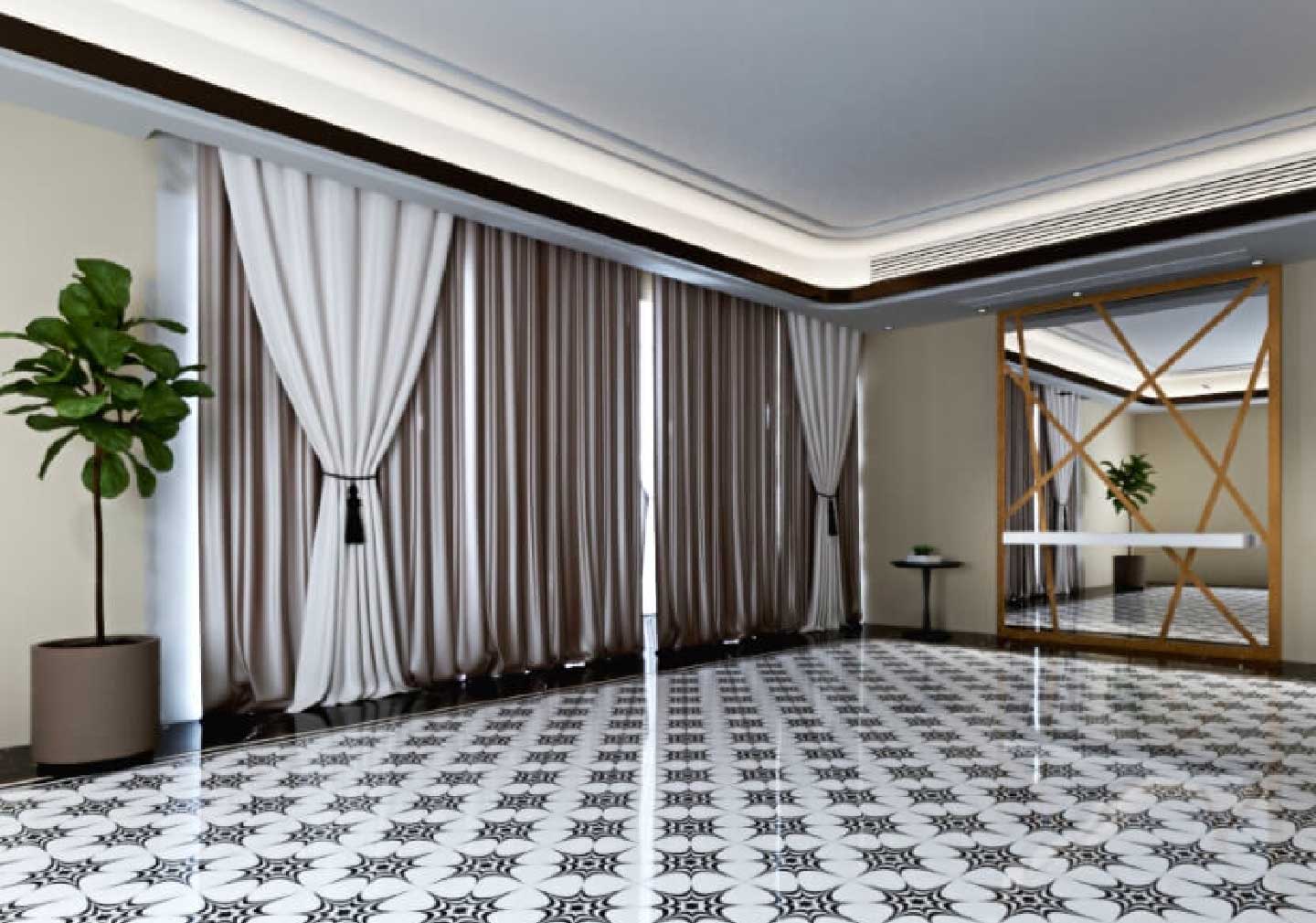 Dark Stripes Marble floor design