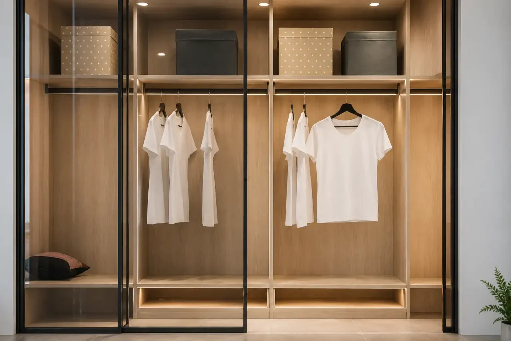  Lacquered Glass or Mirror Wardrobe Design for a Bold Bedroom Look