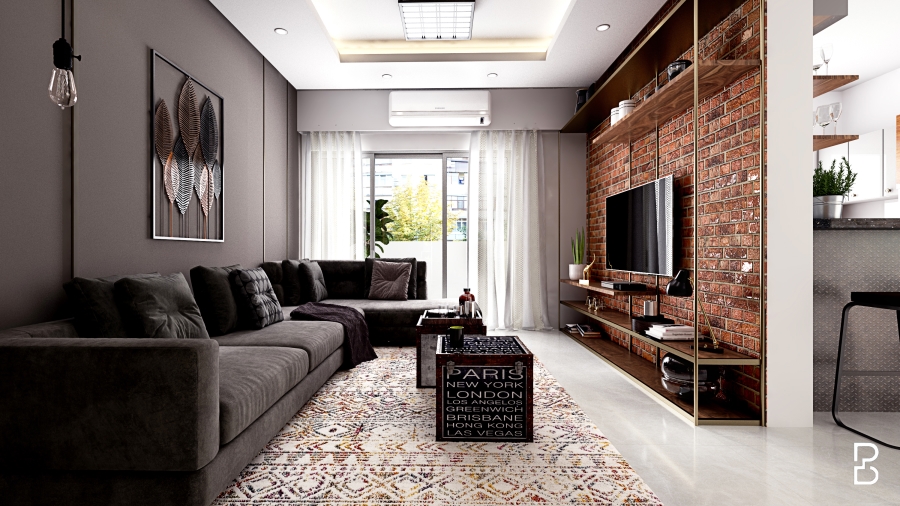 Black Interior for Living Room