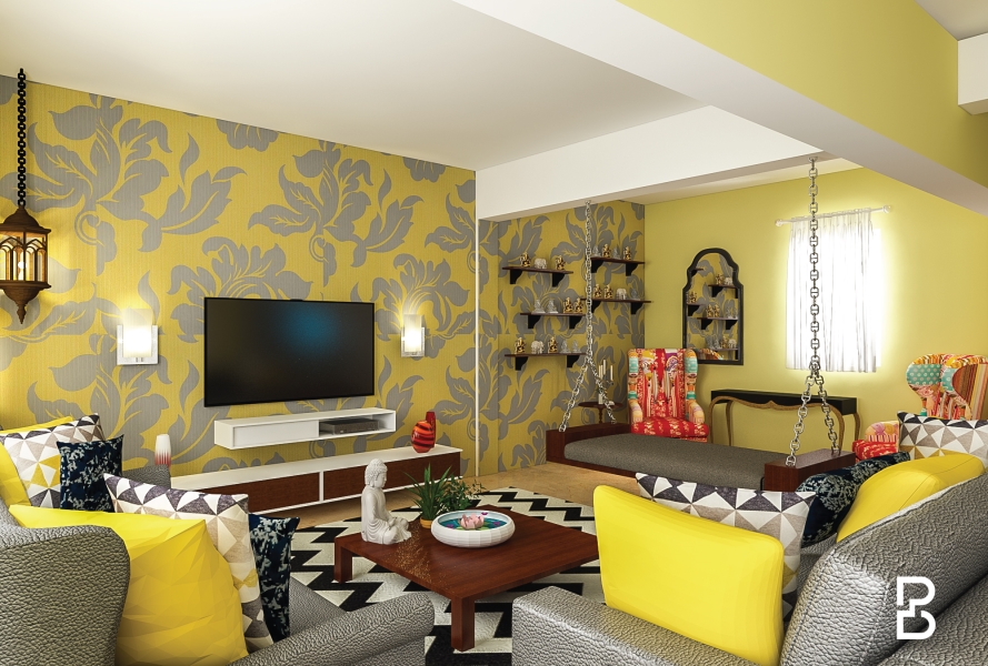 Yellow Color Shade for Living Room