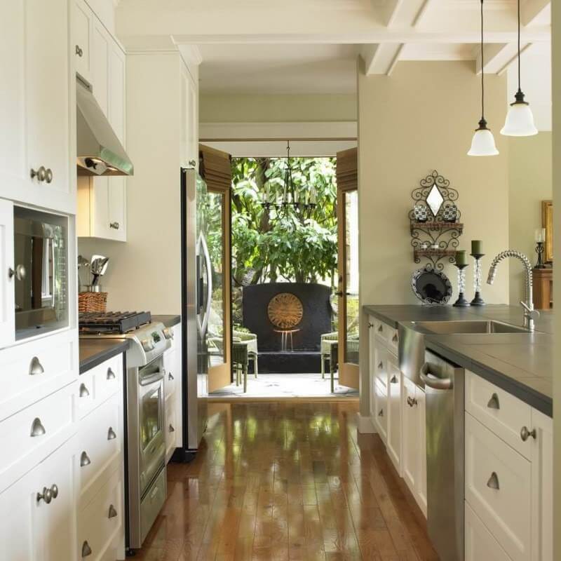 Galley kitchen corridor ideas - Interior designers in bangalore