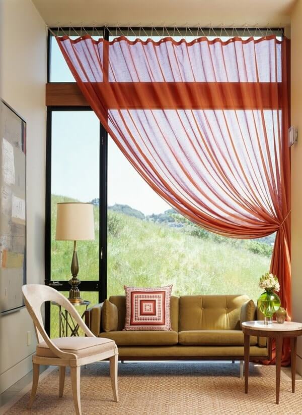 Cloth Draped Curtain Ideas for Windows