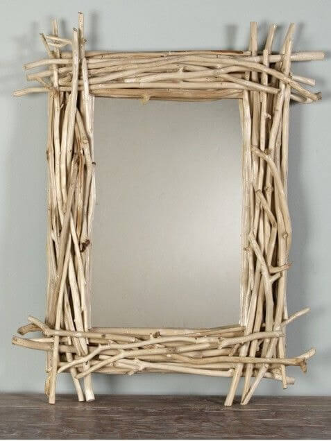 Easy DIY Photo Frame Design Ideas - wood stick