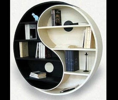 Artistic-Bookcase-for-Small-Home-Office-Library-Yin-Yang-Bookcase (1)