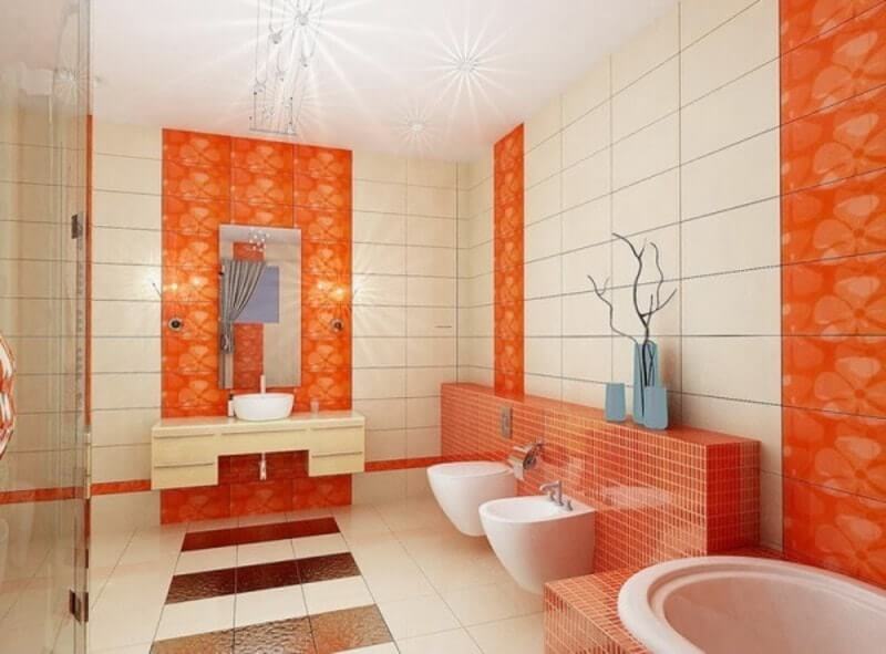 colorful bathroom tiles, bathroom, colorful bathroom