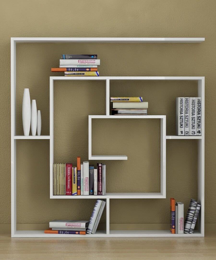 square bookcase shelves