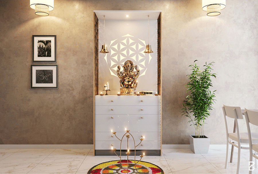 Perfect Lighting Idea for Pooja Room at Home
