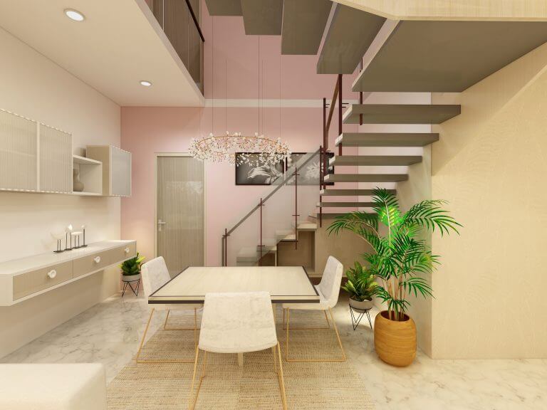 Planning the Dining Area Under Staircase
