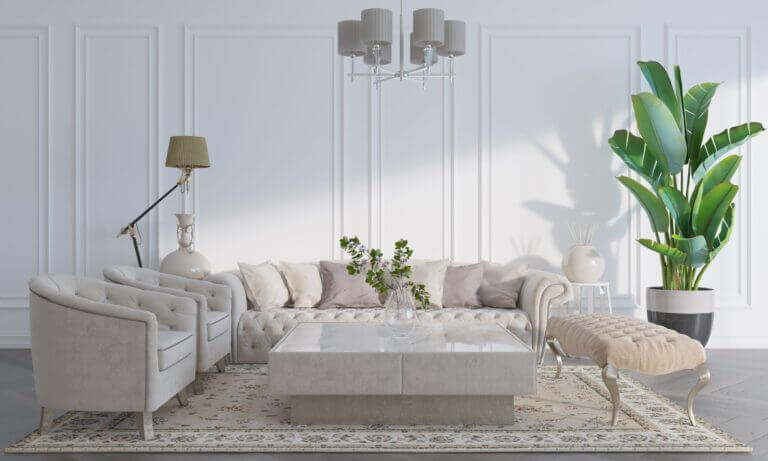 white Living room furniture