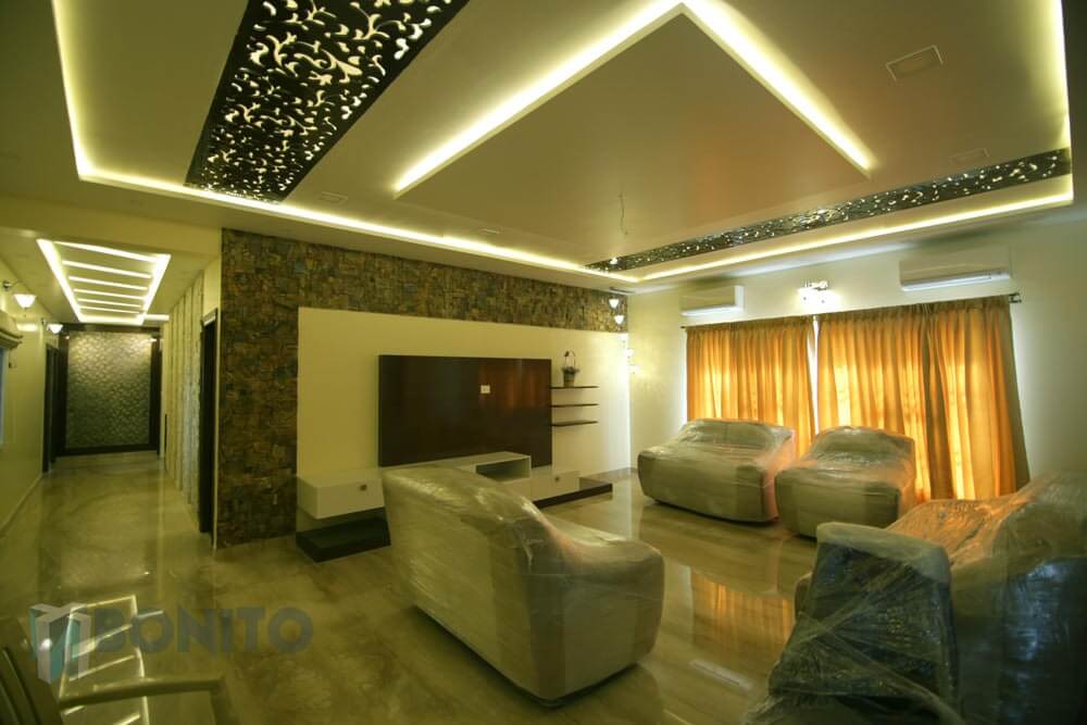 Living room interiors wall design