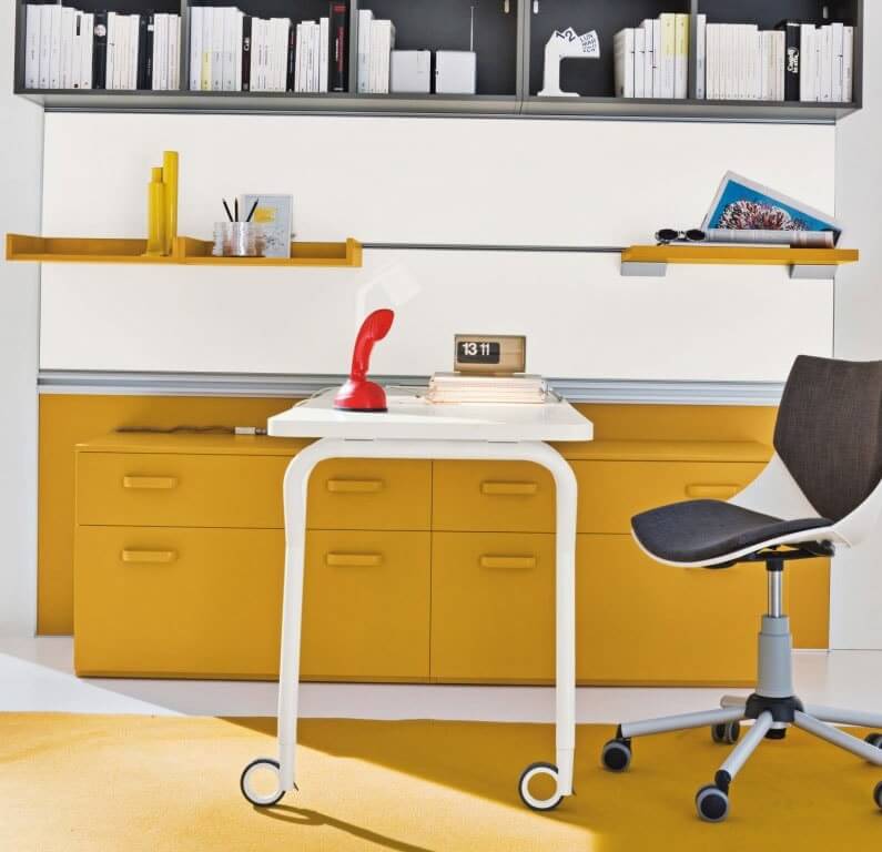 Yellow-Furniture-in-Grey-Kids-Study-Room