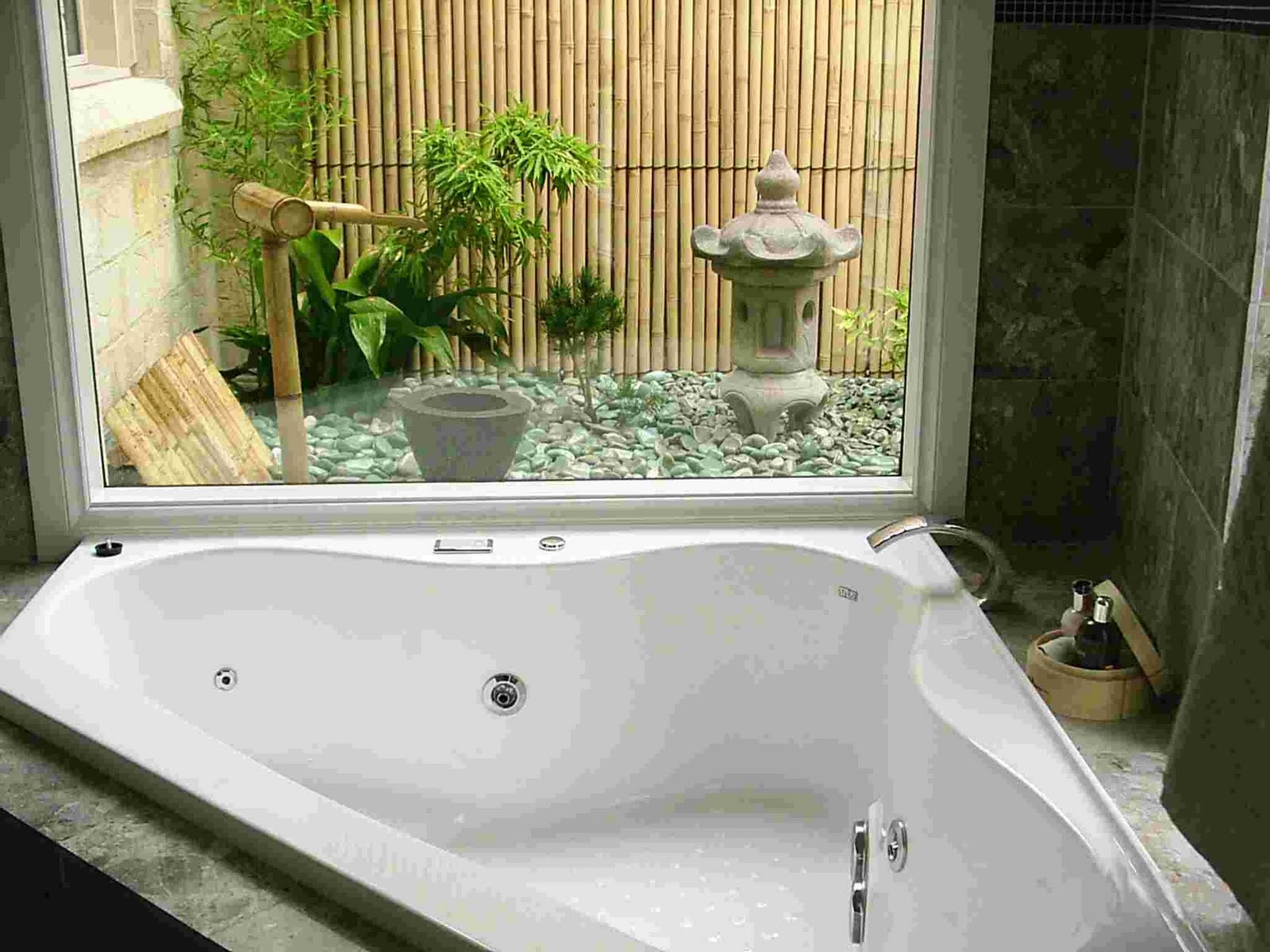 bathroom-chic-contemporary-white-jacuzzi-bathtub-corner-with-exotic-japanese-garden-view-and-cool-bamboo-fence-bathrooms-with-jacuzzi-designs-inspiratio