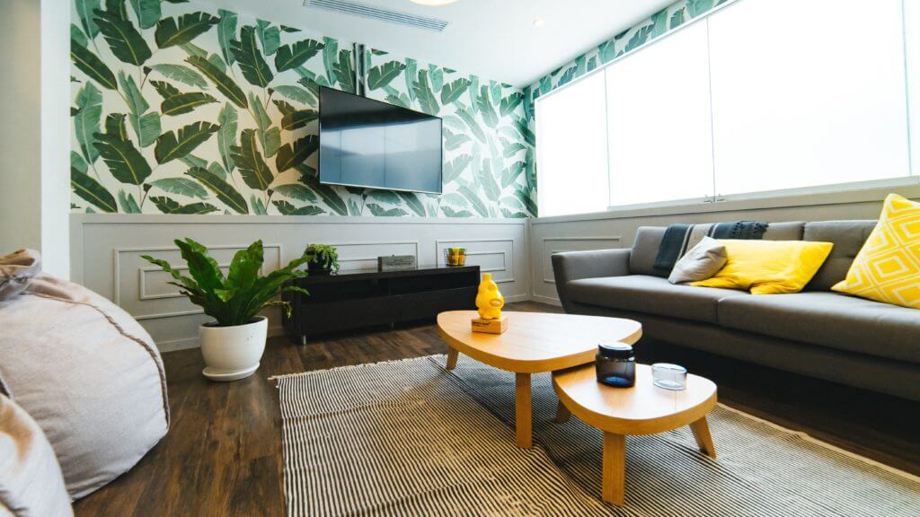 living room in minimalist home design 