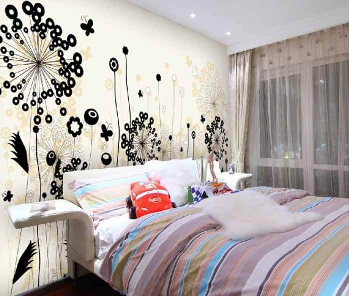 Floral Wallpaper Designs for Bedroom Interior