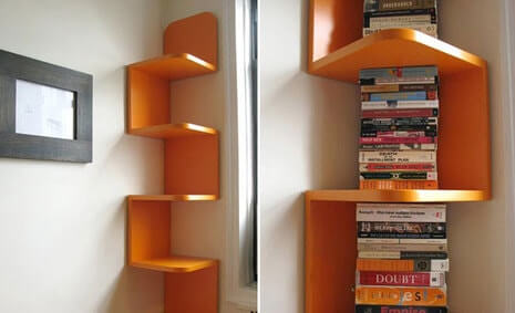 ladder corner shelves