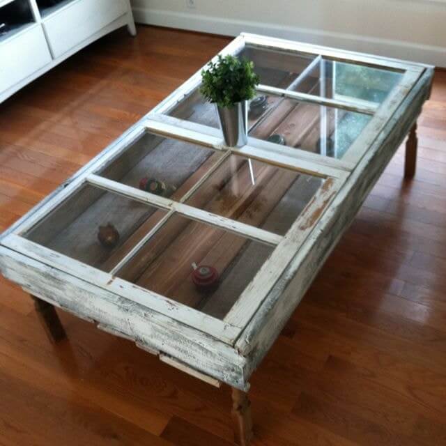 Old window tea table ideas