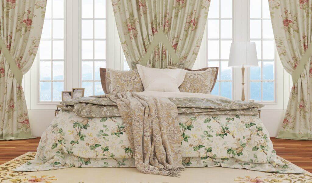 pastel flower print indian home interior decor idea bedroom by bonito designs
