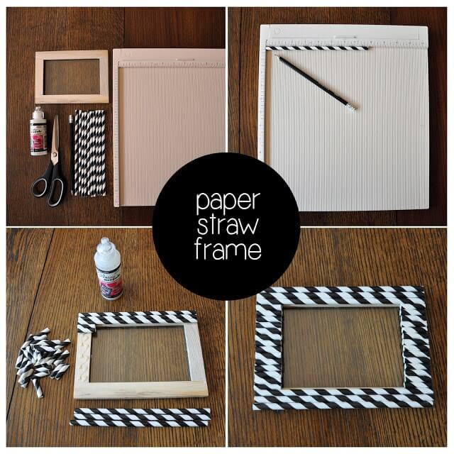 The unusual straws - Easy Diy Photo Frame Design Ideas