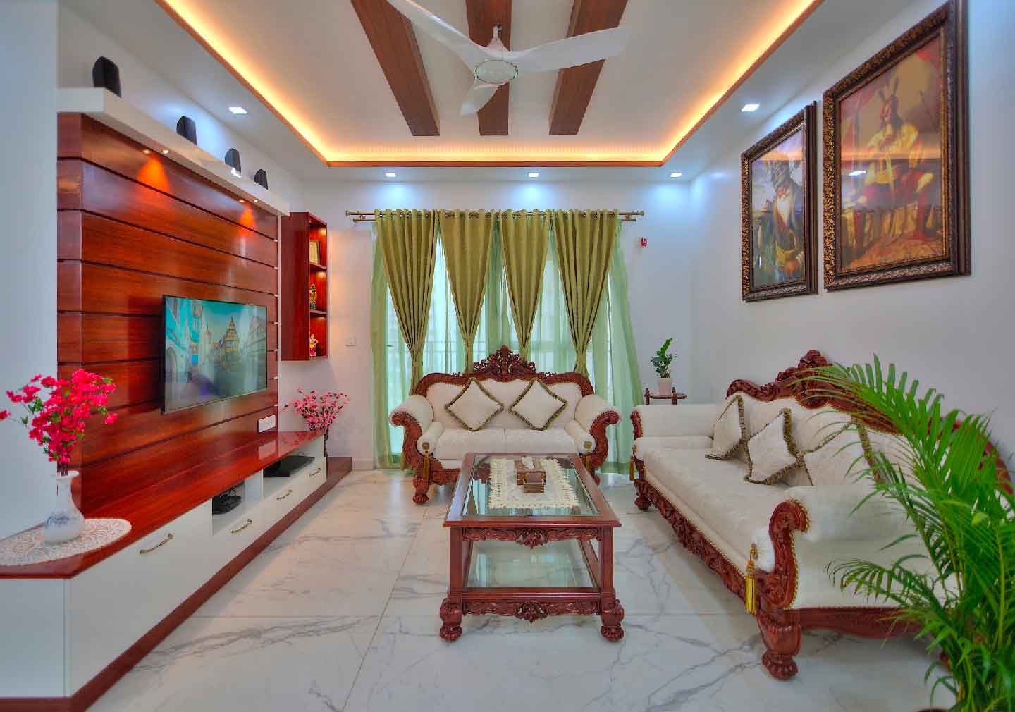 The False Ceiling - Living room interior design