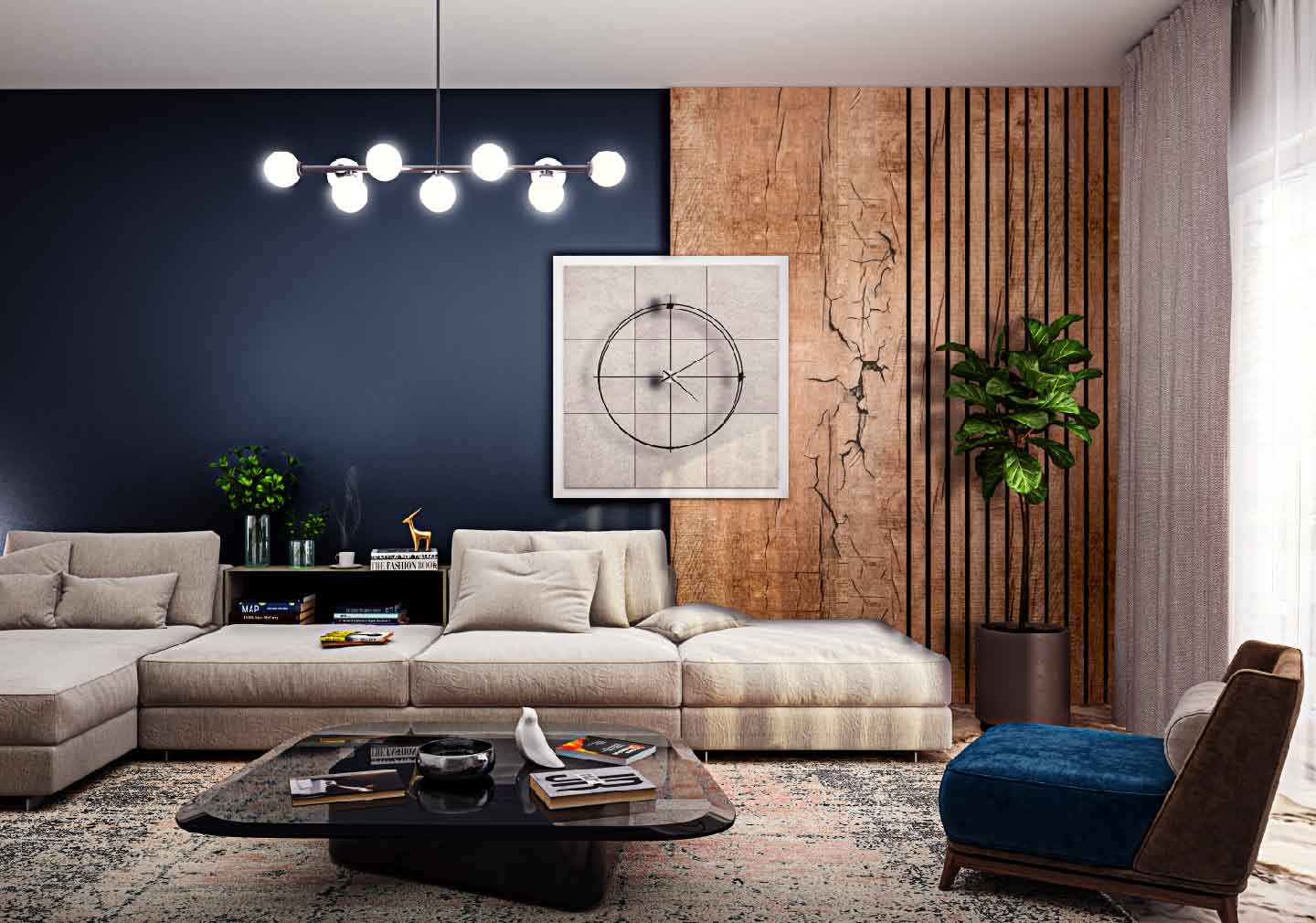 The Lighting - Living room interior design