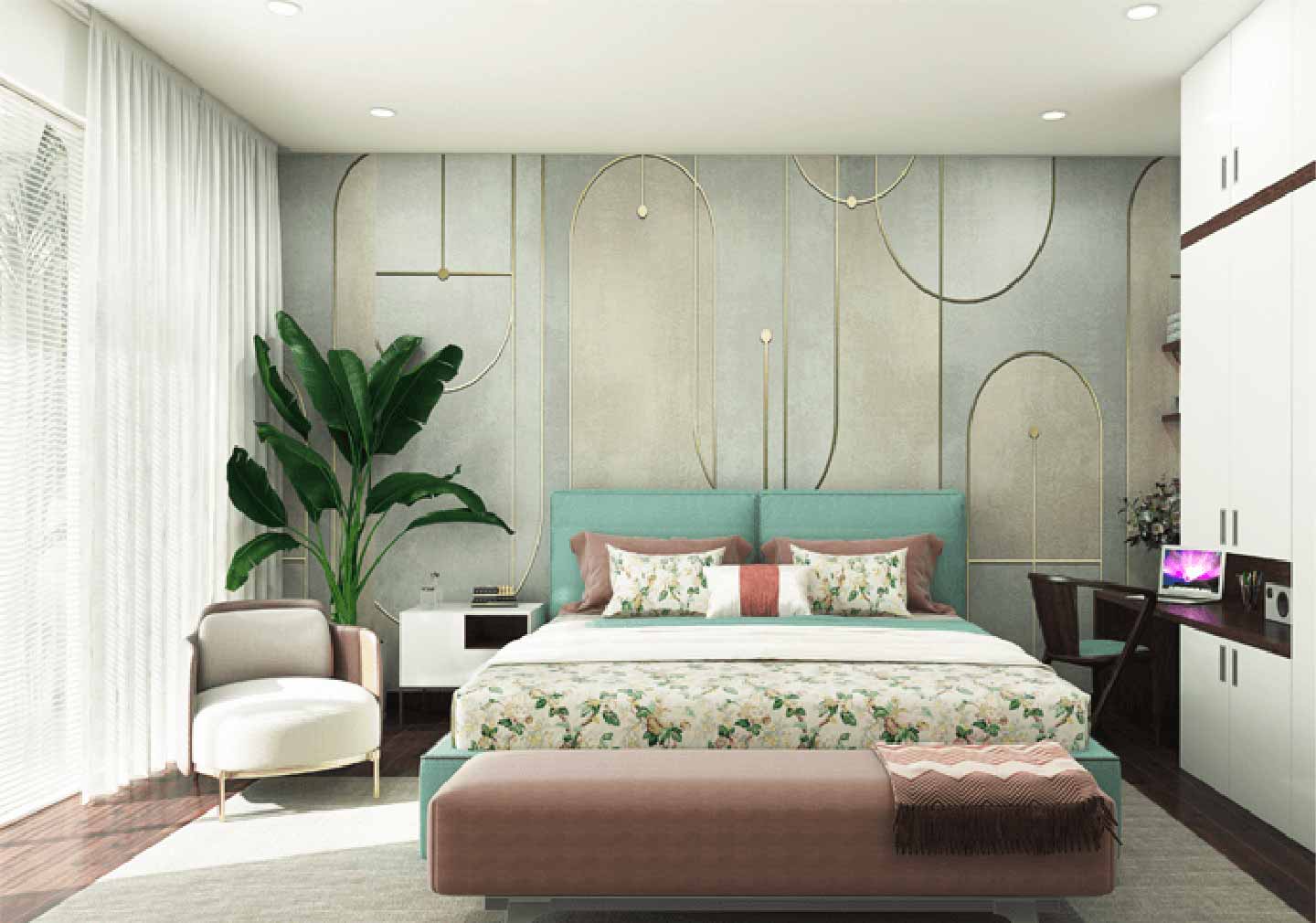 Add Greenery - Bedroom Interior Design