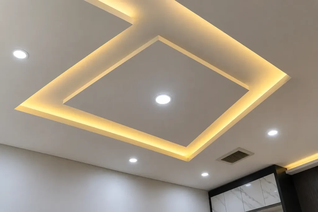 Lighting and False Ceiling Ideas for Living Rooms 