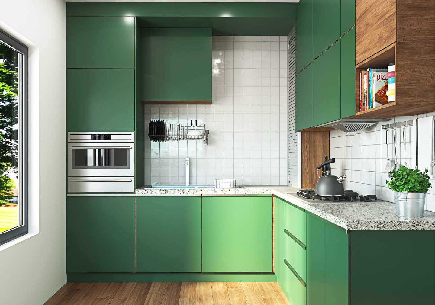 Bring in the Greens - kitchen interior design