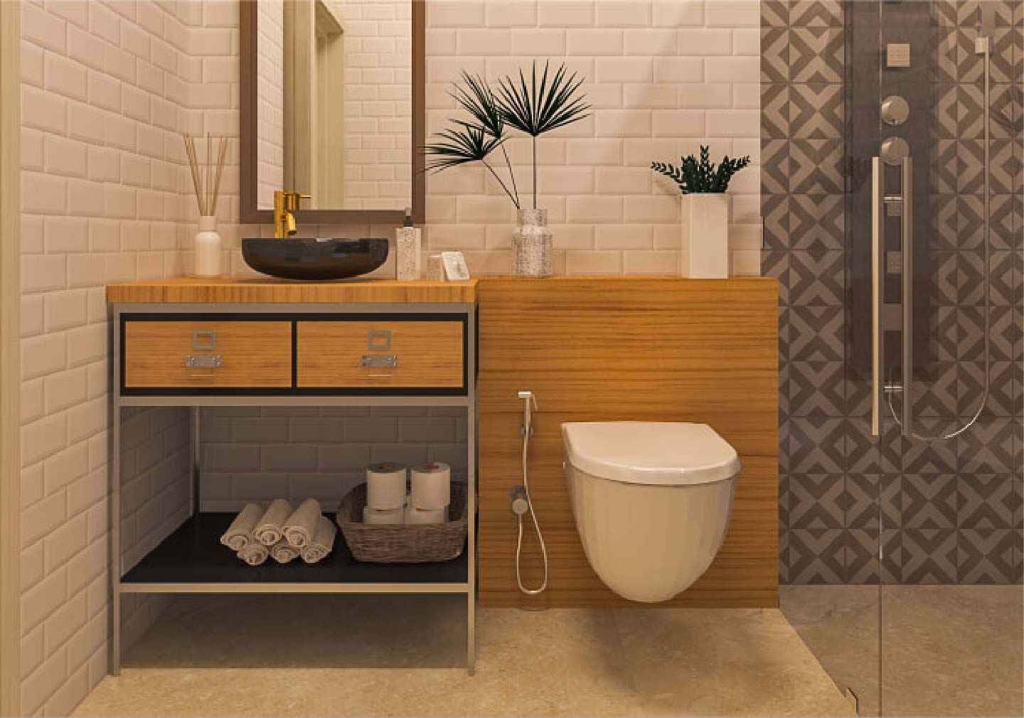 The Wooden Look - Bathroom Interior Design