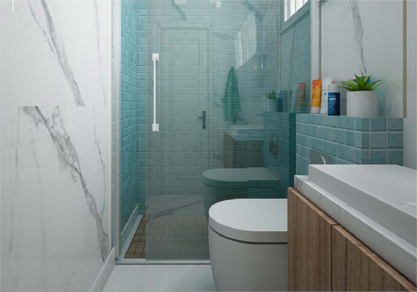 Glass Partitions - Bathroom Interior Design