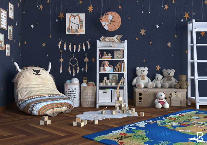 theme based kids room interior design