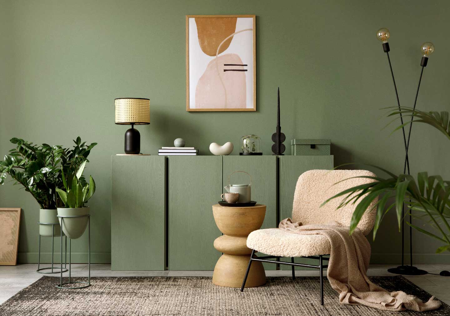 Wall color trends for 2023 - green shade for walls