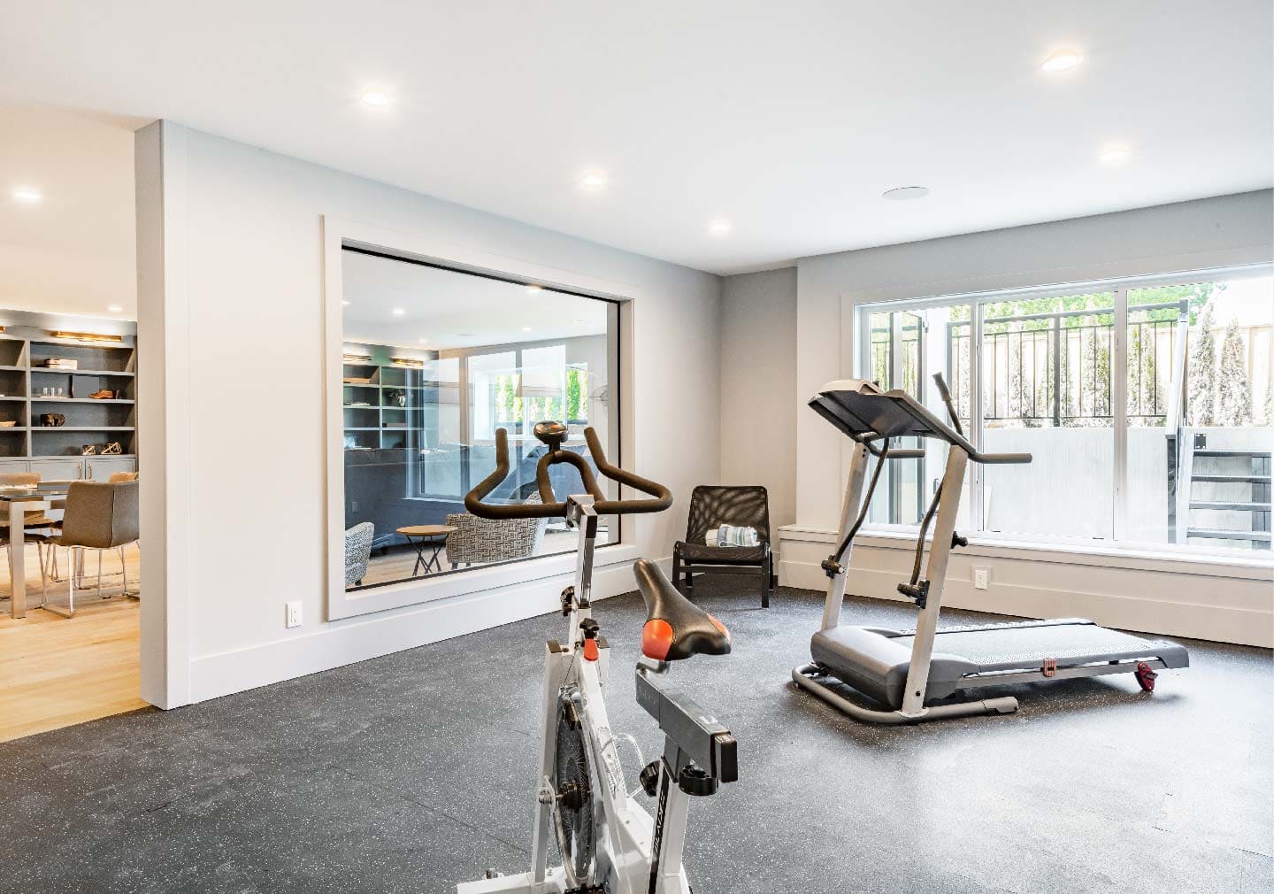 home gym ideas - treadmill and cycle
