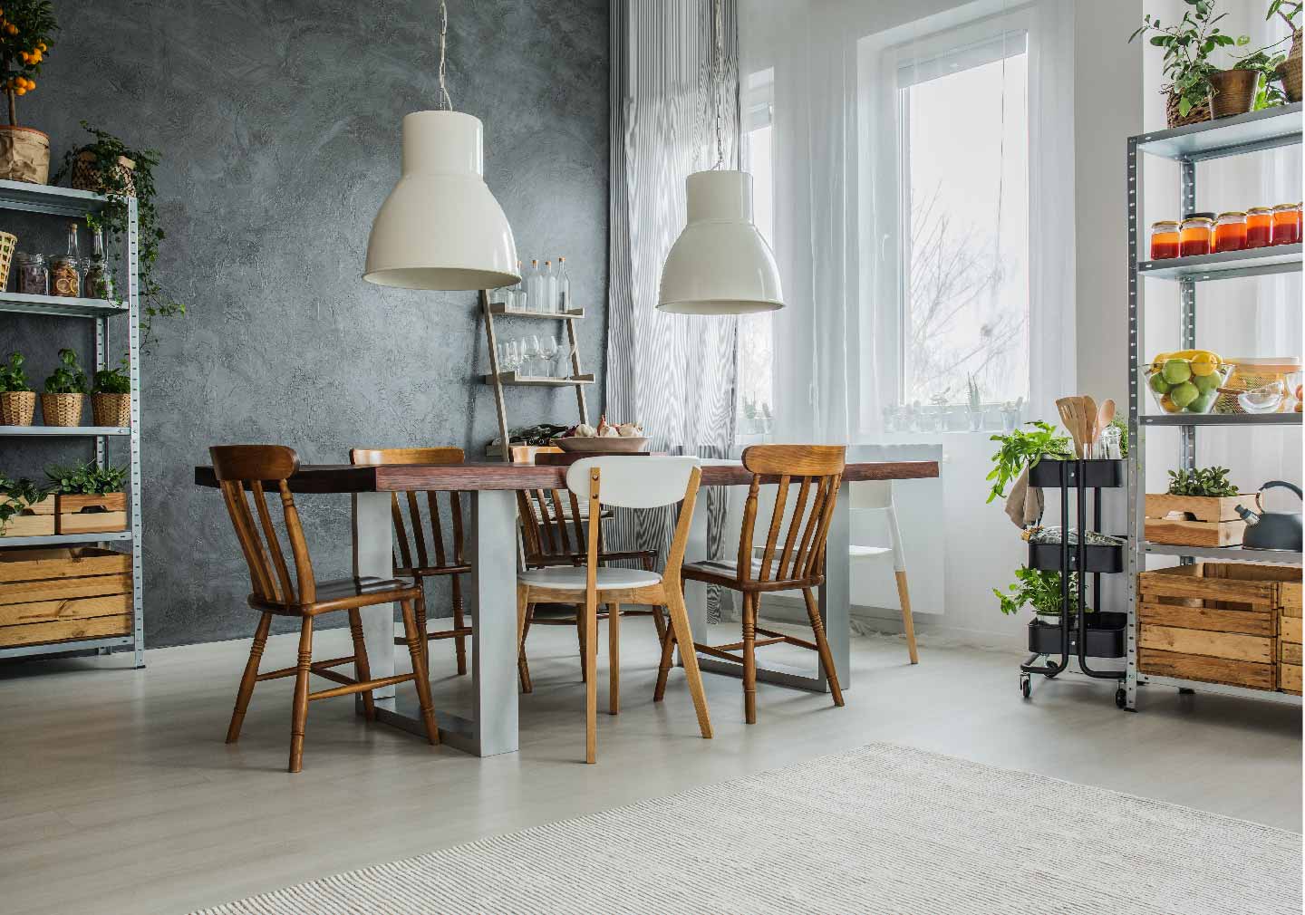 Fantastic Dining Room Design Ideas with 6 chairs and a rectangle centre table