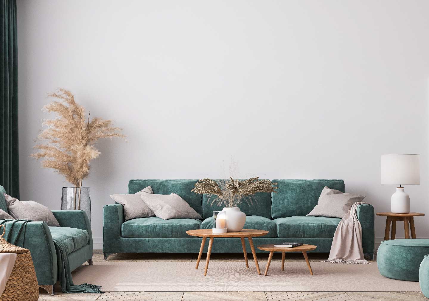 Living Room Design Trends 2023 - Living Room with Green Sofa