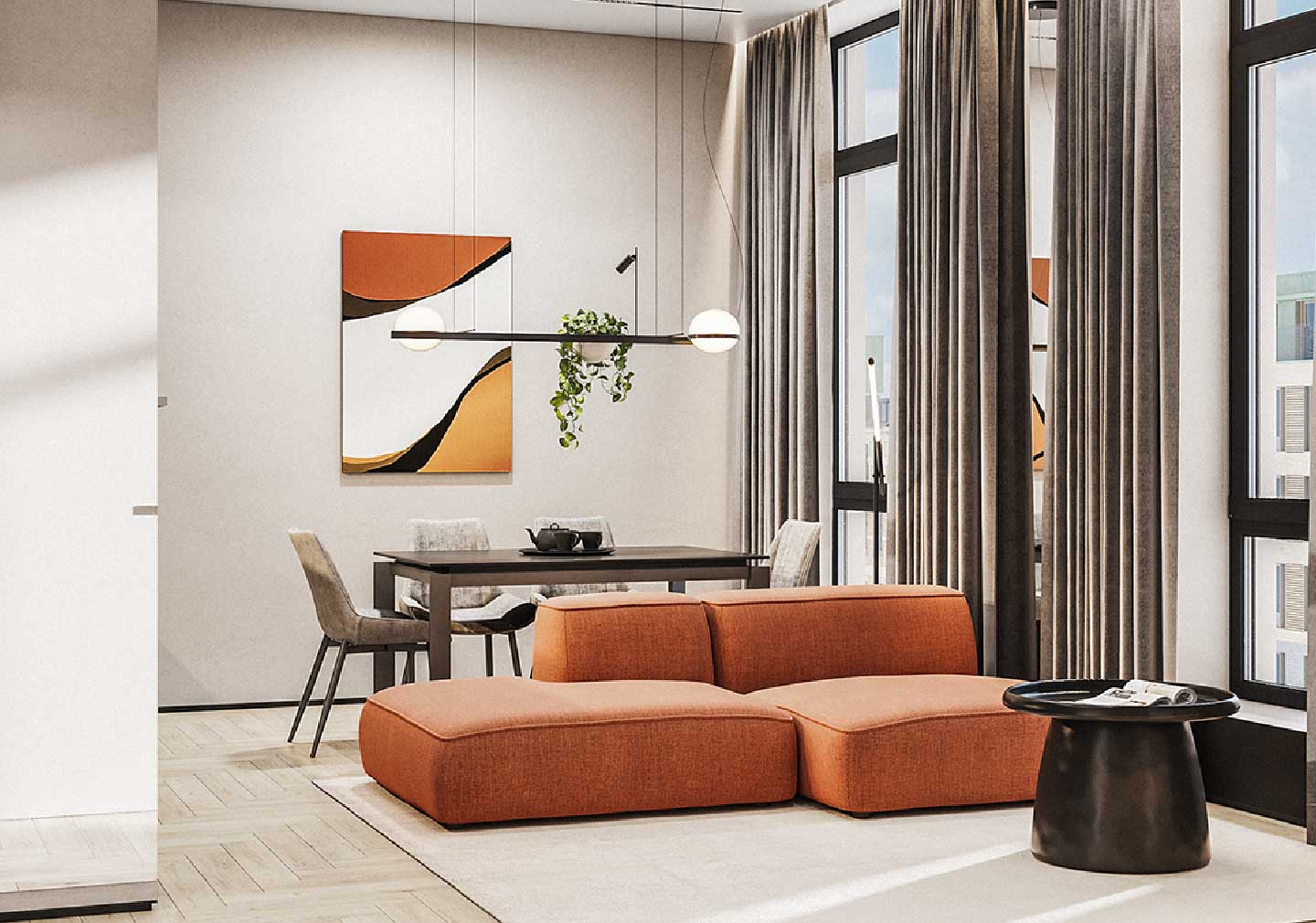 modern contemporary living room interior design