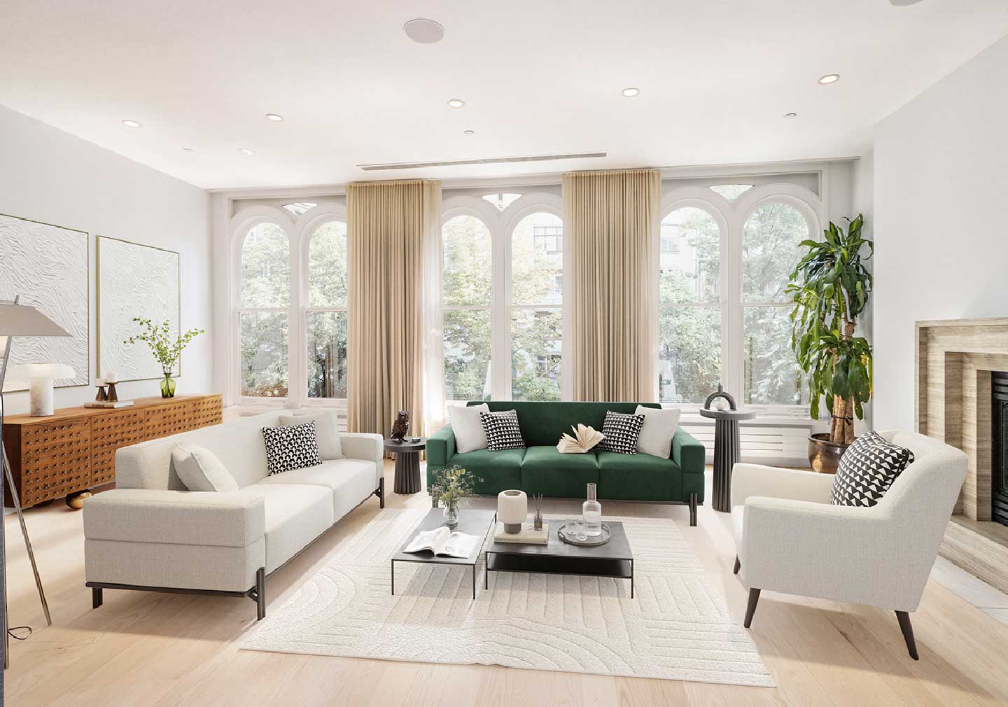 Modern contemporary living room interior design