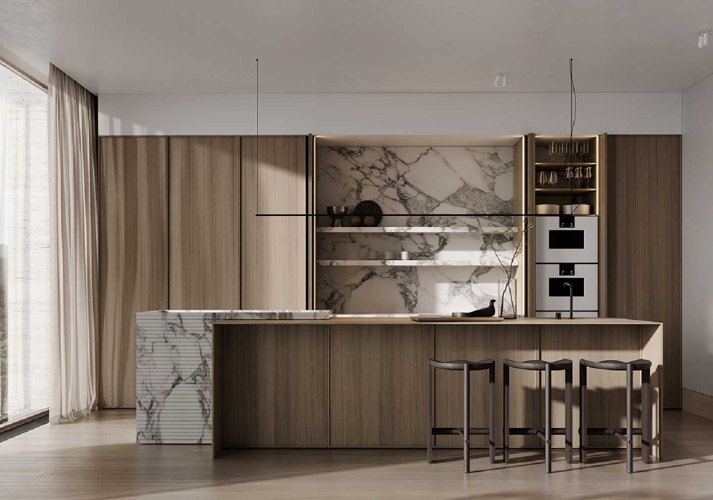 When functionality meets aesthetics  Minimalist kitchen design – Breeze  Interiors