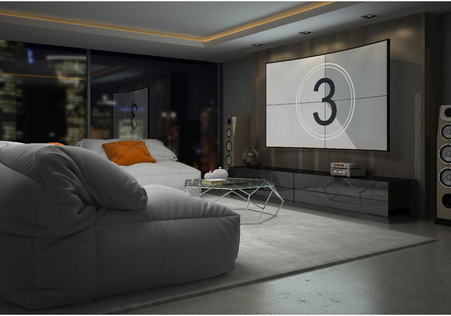 The Power of Ultra-High-Definition Projection for home theater interior designs