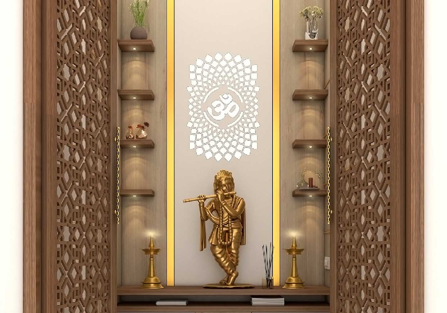 Materials and Finishes for a Regal Pooja Room 